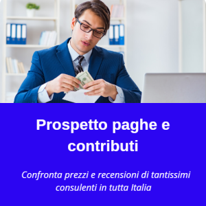 Prospetto paghe e contributi per contabilità