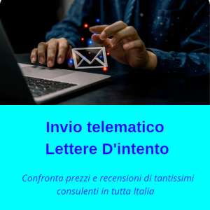 lnvio telematico lettere d'intento