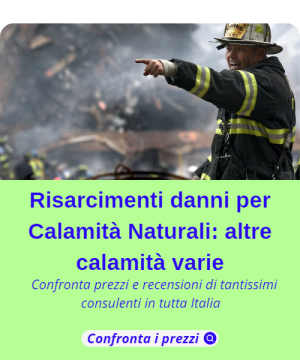 Risarcimento Danni per Calamità Naturali: Altre calamità varie